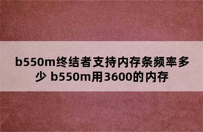 b550m终结者支持内存条频率多少 b550m用3600的内存